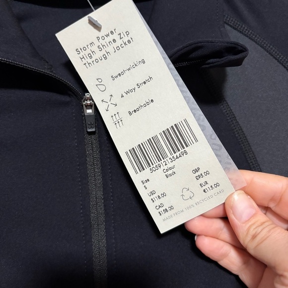 New Halle Berry x Sweaty Betty Storm High Shine Zip Through Jacket Size S - Picture 6 of 10